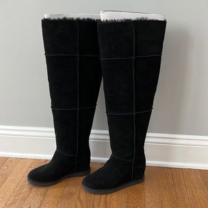 Ugg Knee High Fully Lined Fur Wedge 